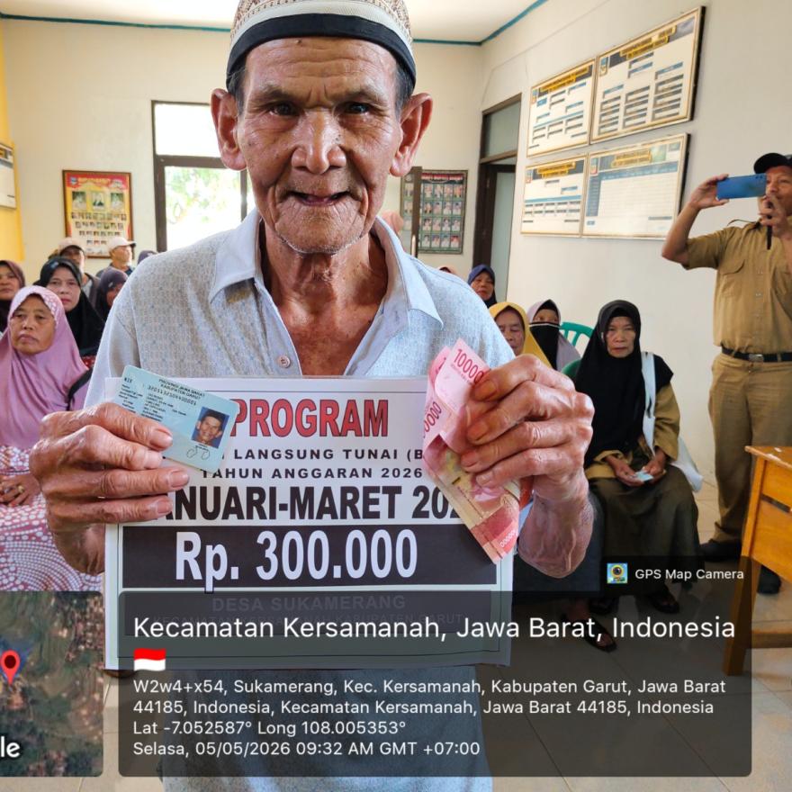 Pemerintah Desa Sukamerang Salurkan BLT Dana Desa Tahap 1 Tahun 2026 untuk Periode Januari–Maret